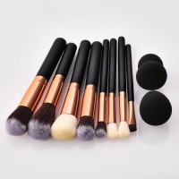 AMEIZI 8Pcs Make Up Brush With Cosmetic Sponge Pincel Maquiagem Makeup Foundation Brush