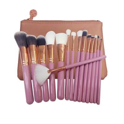 Nude Color Makeup brushes With Case Brush Cosmetics Soft Fan Makeup Makeup Brushes Private Label